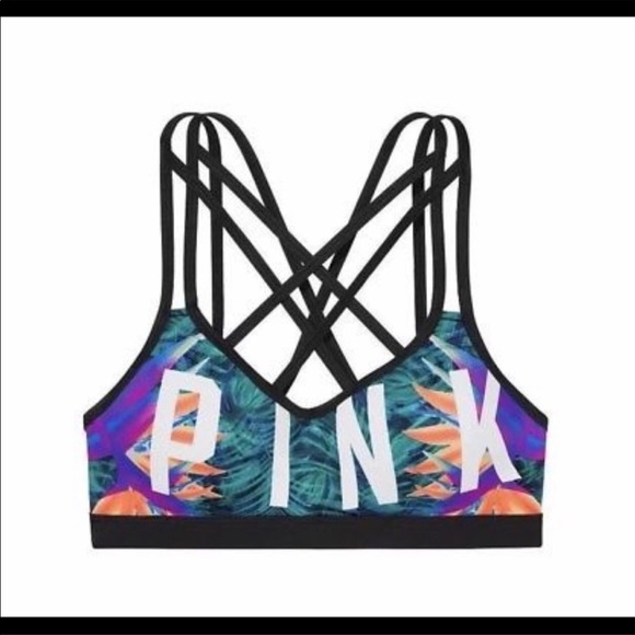 VS Pink Ultimate Push Up Sports Bra Tropical - Picture 2 of 6